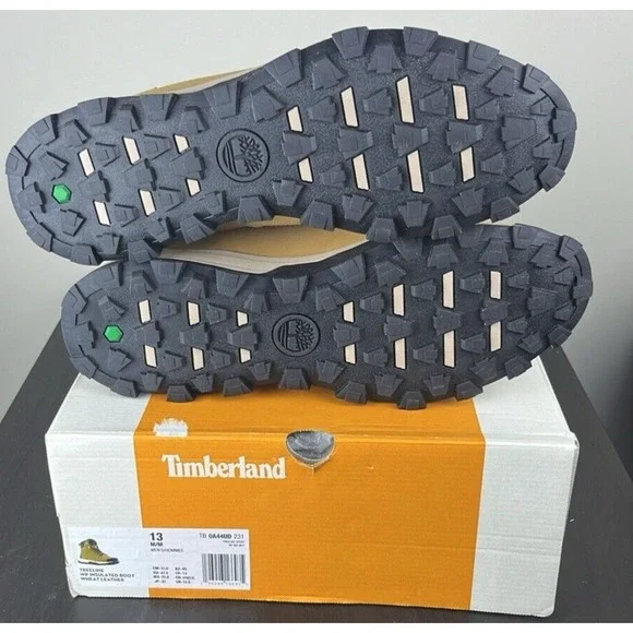 Timberland Mens Sz.13 Treeline WP Insulated Boot 0A44UD Wheat Leather‎ Boot - Picture 8 of 9